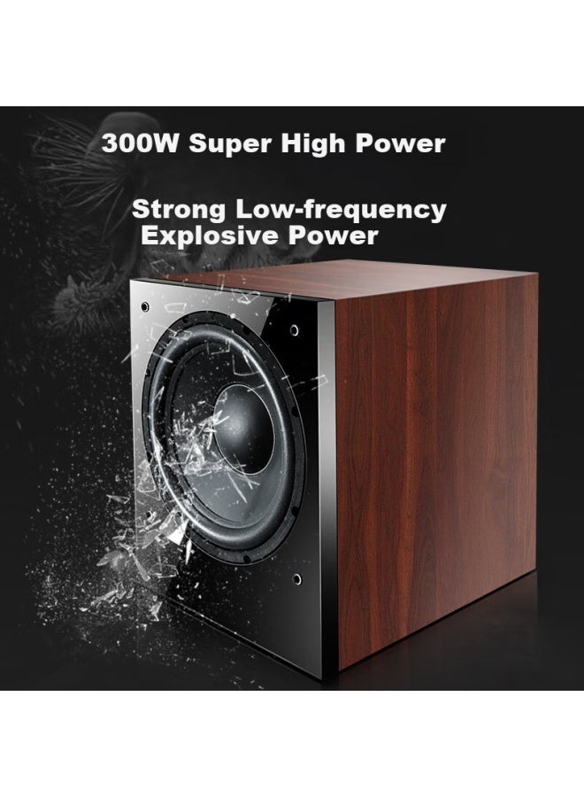 Sansui Sp4-15 Subwoofer With Cable Version 12-inch Wooden Home Theater Hi-fi Speaker 300w Rated Power Active Subwoofer Active 12-inch Subwoofer - Image 2