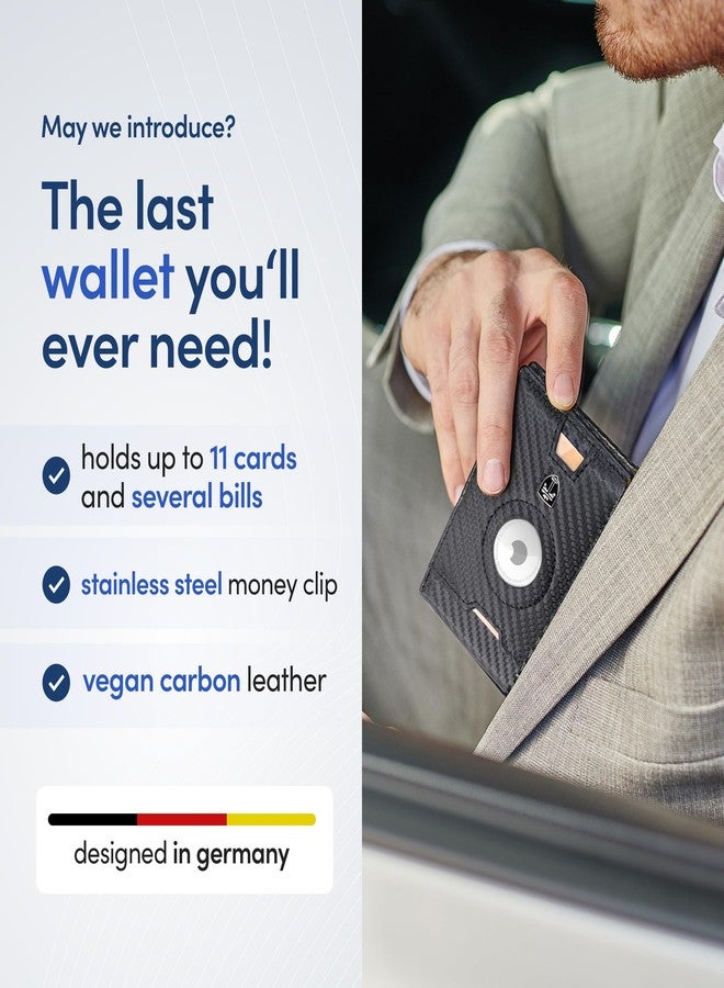 TRAVANDO AirTag* Wallet Mens Wallet with Money Clip Air Tag Wallet Card Holder RFID Blocking Bifold Gifts for Men - Image 3
