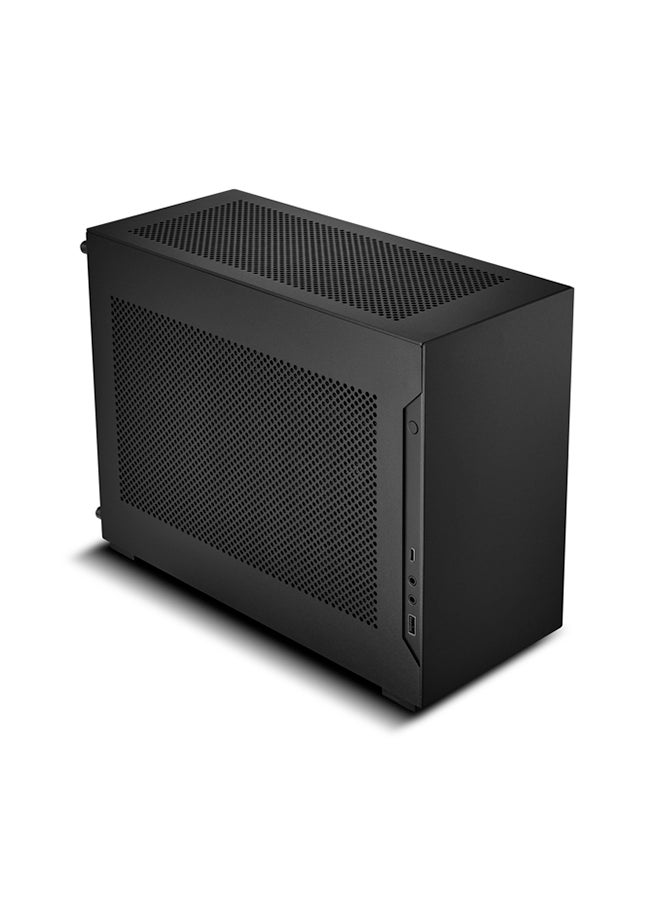 LIAN LI A4 H2O PCIE 4.0 Mini-ITX Aluminum Case, 3 Expansion Slots, 2.5" Drive Bays, Up To 240mm Radiator Support, 120mm Fan Support, Max 55mm CPU Cooler Clearance, Black  - Image 1