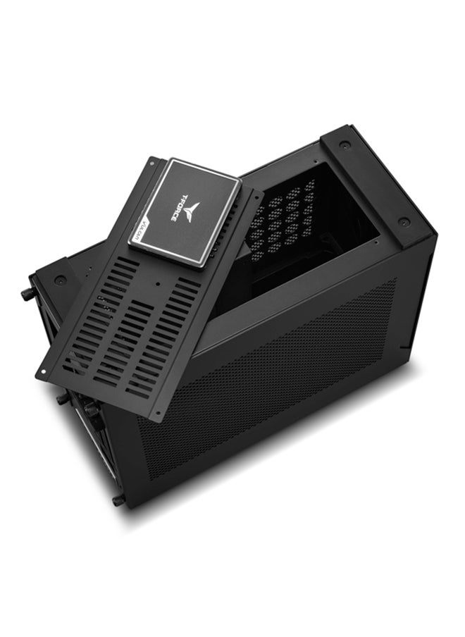 LIAN LI A4 H2O PCIE 4.0 Mini-ITX Aluminum Case, 3 Expansion Slots, 2.5" Drive Bays, Up To 240mm Radiator Support, 120mm Fan Support, Max 55mm CPU Cooler Clearance, Black  - Image 5