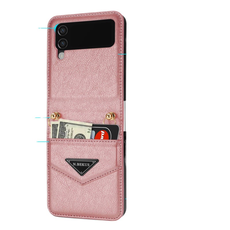 Protective Case | Shockproof Cover for Samsung Galaxy Z Flip 5 | Black | Shockproof | Card Holder - Image 4