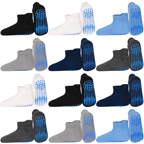 HYCLES Toddler Grip Ankle Socks, Non Slip Baby Sock Anti-Slip Kid Socks for Boys Girls 5-7 Years - Image 1