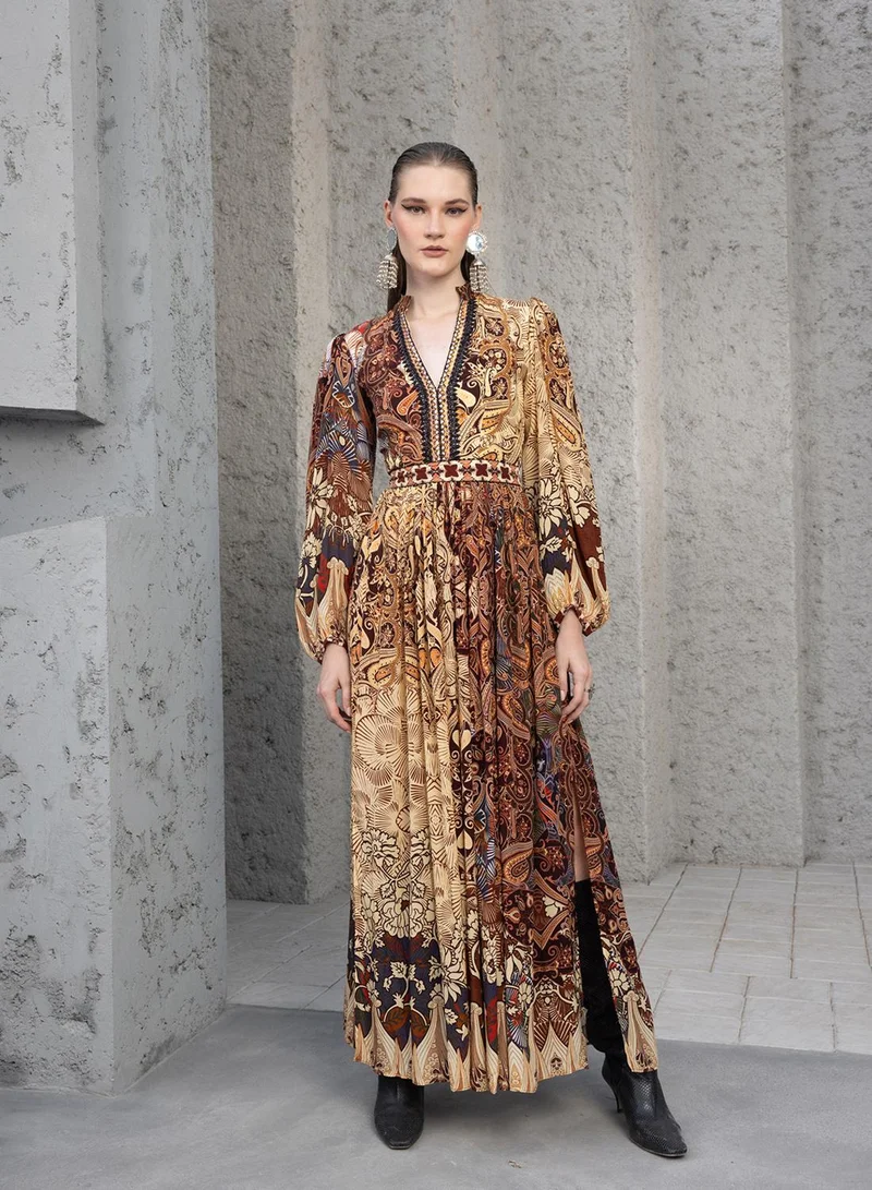 MAHOGANY BROWN MAXI DRESS
