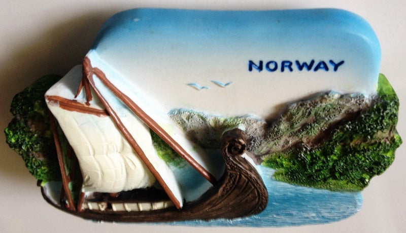 WitnyStore Tiny 3" Viking Ship Knarr Snekkja Longship Norway - Miniature Hand Made Resin 3D Europe Landmark Tourist Attraction Decorative Refrigerator Fridge Magnets Collectible Traveler Souvenir Gift - Image 3