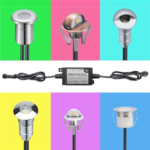 Sumaote LED Photocell DC 12V PC Waterproof IP68 Max.Load Power 60W Only for FVTLED Regular Low Voltage Deck Lights - Image 3