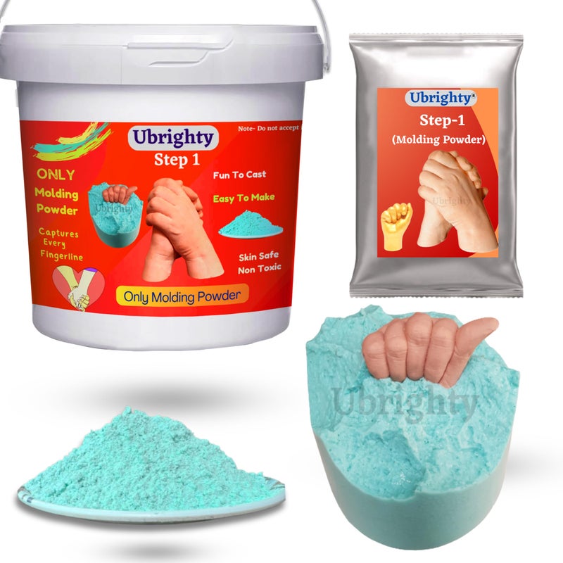 Ubrighty (only molding Powder 480 gm) for Hand and Foot molding Casting, molding Clay, Hand Impression Material for Couple Adult Parents Baby Kids new Born (ONLY MOLDING Powder) - Image 5