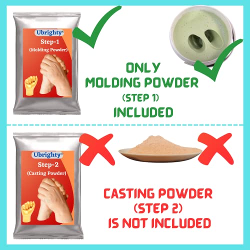 Ubrighty (only molding Powder 480 gm) for Hand and Foot molding Casting, molding Clay, Hand Impression Material for Couple Adult Parents Baby Kids new Born (ONLY MOLDING Powder) - Image 4