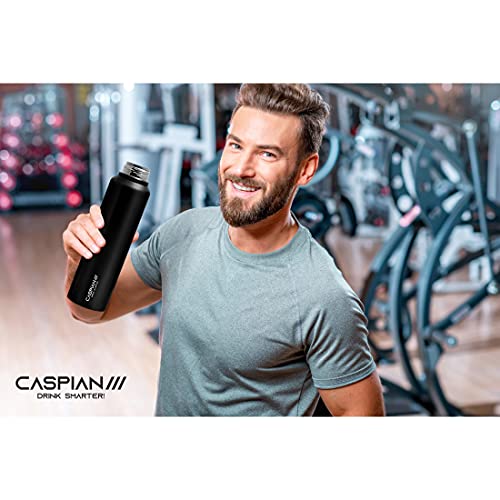 CASPIAN /// HIke ISI Certified Stainless Steel Water Bottle 1 ltr. (Black, 1 Litre) | Leak Proof Sipper for Fridge Home Office Travel School Kids Boys Girls Adults Sports Gym Yoga Gift | BPA Free - Image 5