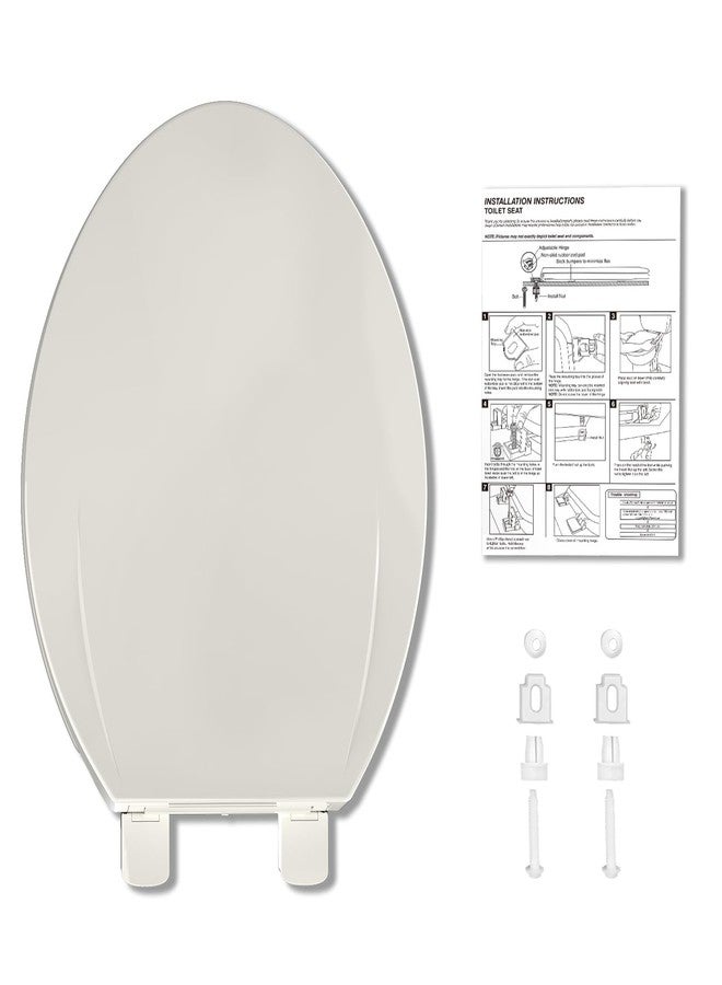 MilleLoom Elongated Toilet Seat - Slow Close Toilet Seat,PP Material,Easy Clean,14.09"×18.81"×2.44",Biscuit Color - Image 4