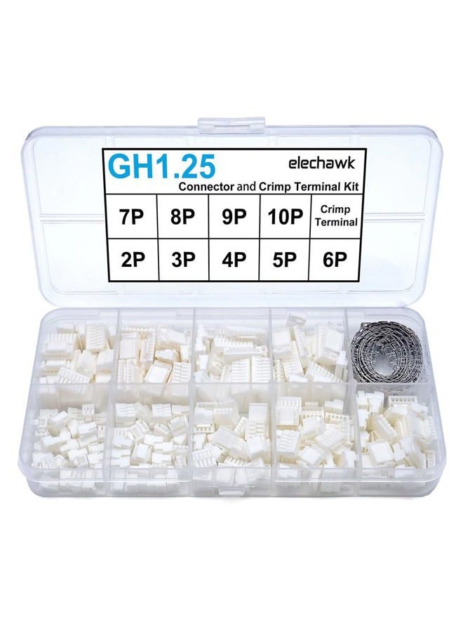 elechawk GH1.25 Connectors and Crimp Terminal kit Compatible with JST GH Connectors Plugs 1.25mm Pitch for Pixhawk Cube 6C 6X Pixhawk4 Drone Flight Controller - Image 1