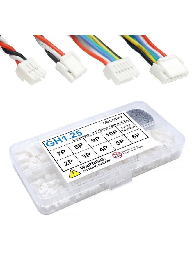 elechawk GH1.25 Connectors and Crimp Terminal kit Compatible with JST GH Connectors Plugs 1.25mm Pitch for Pixhawk Cube 6C 6X Pixhawk4 Drone Flight Controller - Image 3