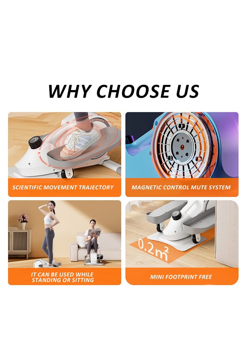 Generic Under Desk Elliptical,Mini Elliptical Machines Stair Stepper Magnetic Ellipse Leg Exerciser  - Image 5
