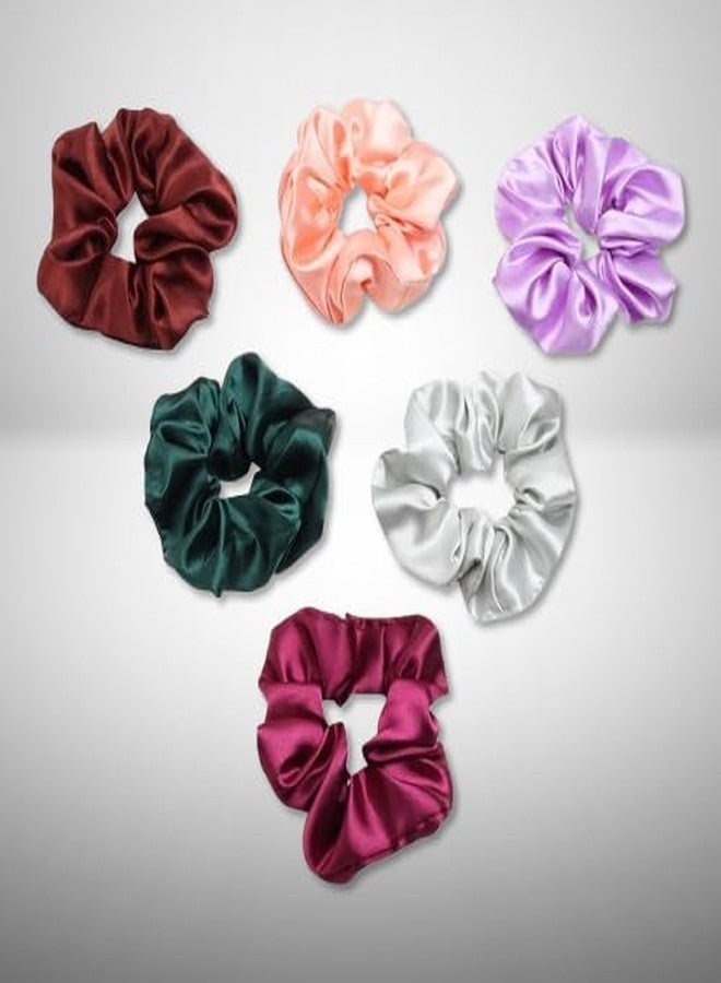 HIMJAHair fall Hairbands Rubber Band Scrunchies For Girls Best Gift For Mom, Sister And Girlfriend (PACK OF 6)(MULTICOLOR) - Image 2