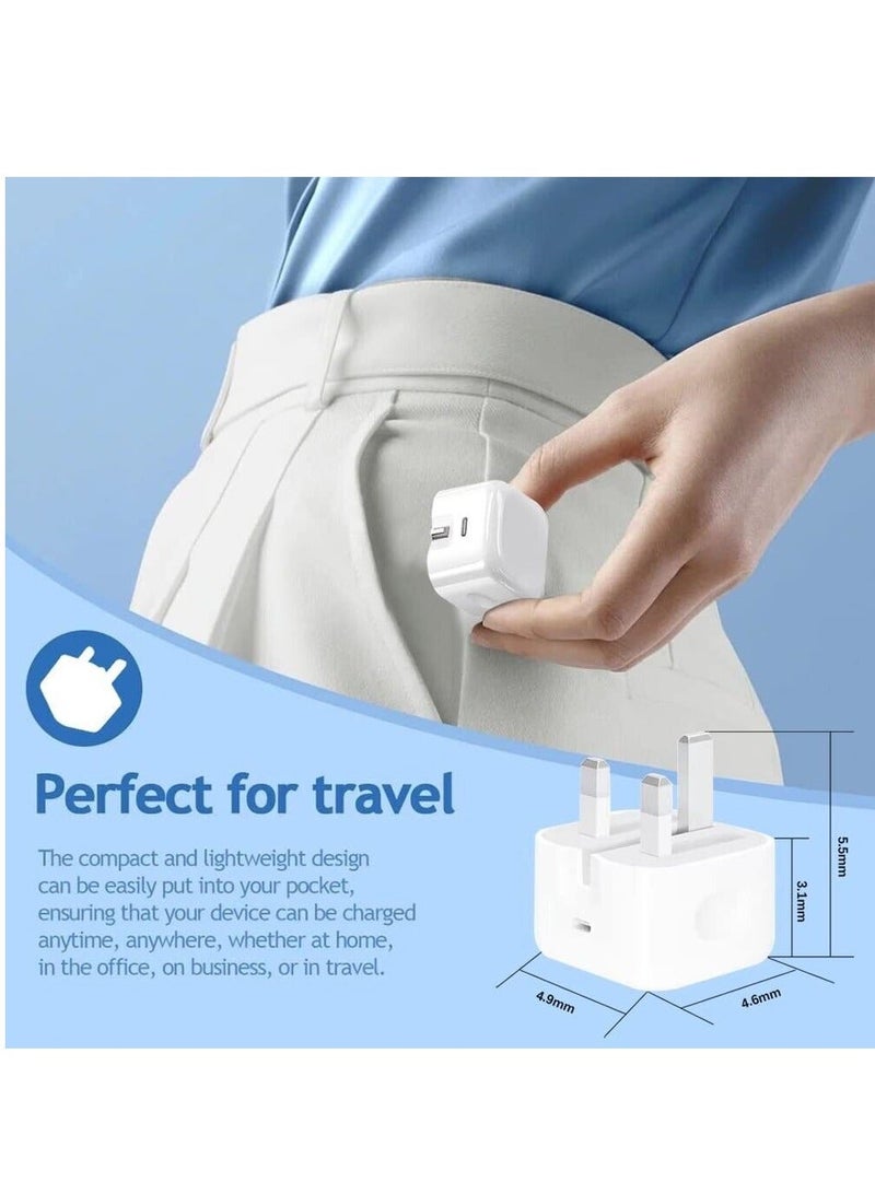 MUNTAQI iPhone 15,15 Pro,15 Pro Max iPhone Plug and 2M Cable, 20W C-C Fast Charger Plug - Image 3