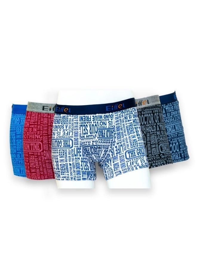 Eiffel Men’s Printed Boxer Shorts Made from Premium Syrian Cotton – All-Day Comfort and Lasting Style, 2 pieces - Image 1