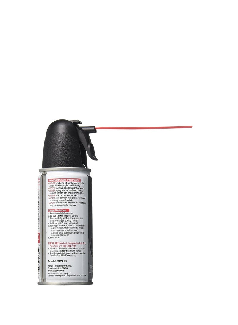 Dust-Off فالكـون غاز مضغوط للتنظيف (152a) دافتر قابل للتخلص، 1، عدد، علبة 3.5 أونصة (DPSJB)، أسود - Image 3