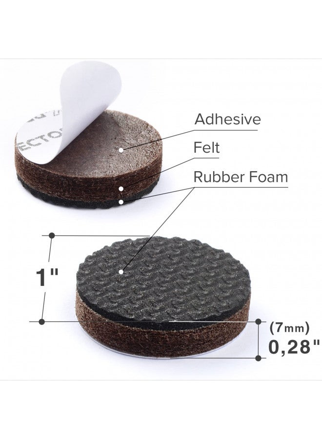 X-Protector Non Slip Furniture Pads 16 pcs 1" X-Protector - Premium Furniture Grippers! Self-Adhesive Rubber Feet Furniture Feet - Ideal Non Skid Furniture Pad Floor Protectors - Keep Furniture in Place! - Image 1