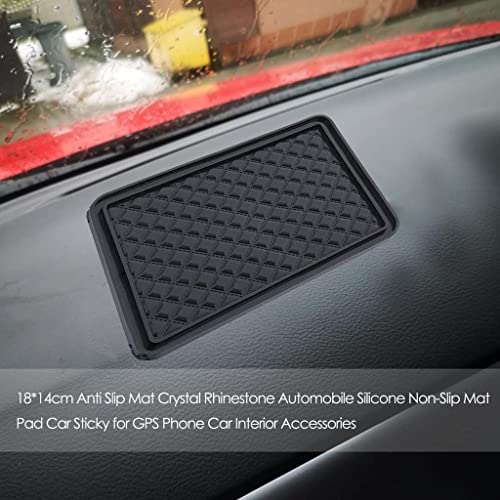 ATEVON Heavy Duty Anti-Skid Car Dashboard Mat – Super Sticky Non-Slip Pad for Mobile Phones Sunglasses Keys – Universal Fit – Black - Image 2