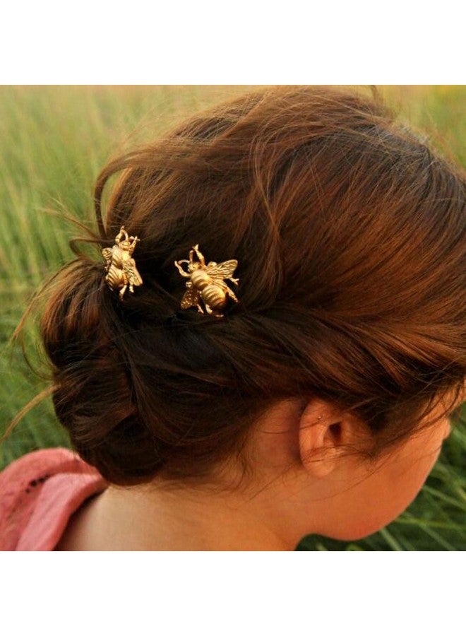 Missgrace 2Pcs Girl Exquisite Gold Bee Hairpin Side Clip Hair Accessories Bridal Hair Accessories - Image 4