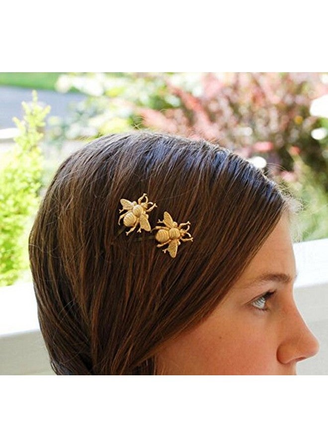 Missgrace 2Pcs Girl Exquisite Gold Bee Hairpin Side Clip Hair Accessories Bridal Hair Accessories - Image 3