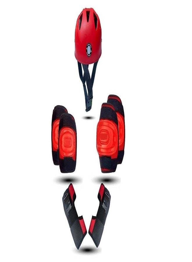 Qwick Click Unisex_Youth Roller Skates With Protective Set Guard Protection Kit For Skating, Cycling, Skateboarding For Kids Age 6-15 Yrs With Knee, Elbow & Wrist Guards (Red-Red), Inline_Skate_Wheel - Image 3