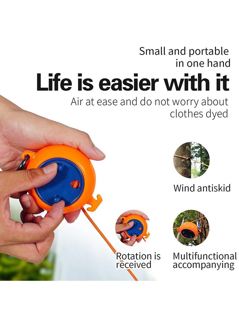 Portable Retractable Clothesline for Travel - Adjustable Drying Rope for Hotels, Balcony, Camping, Indoor & Outdoor Use, Compact Design for Laundry on Trips Camping Drying Rope 10M  - Image 2