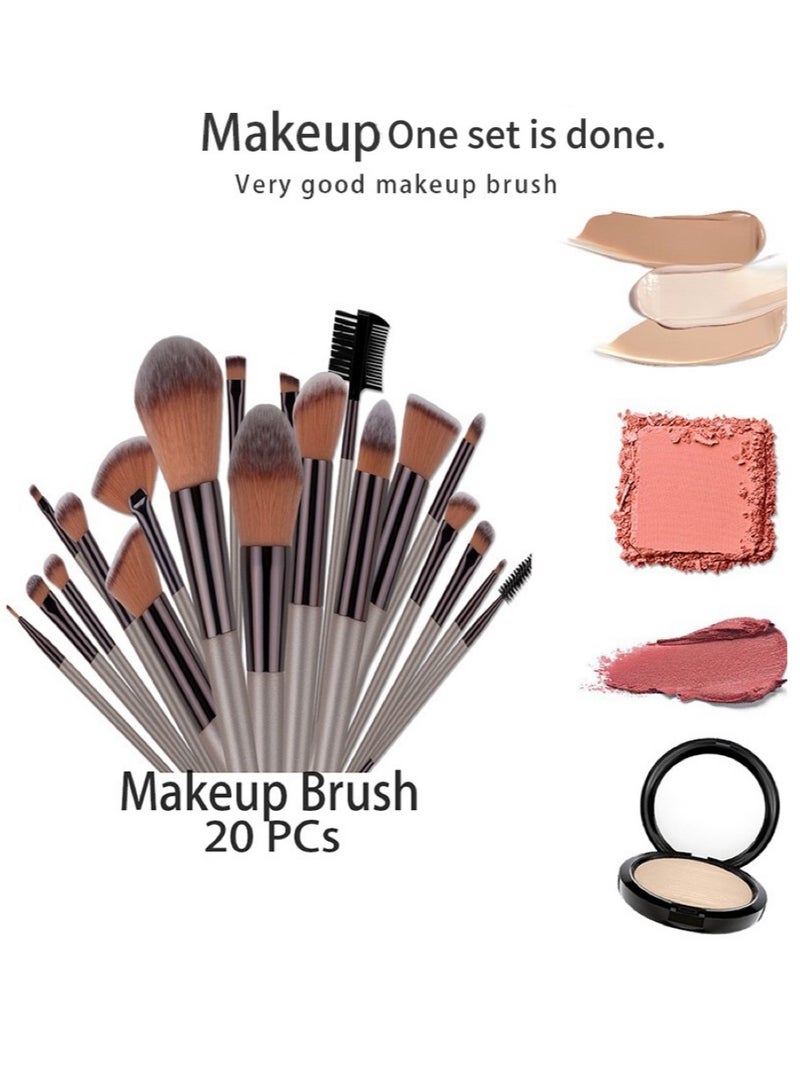 جوسكوين مجموعة فرش المكياج مكونة من 33 قطعة، مجموعة أدوات مكياج، تشمل فرش الأساس، البودرة، الكونسيلر، ظلال العيون، وفرش أحمر الخدود، بالإضافة إلى إسفنجة بودرة، بتصميم أنيق باللون البني، ومكونة من 33 قطعة. - Image 2