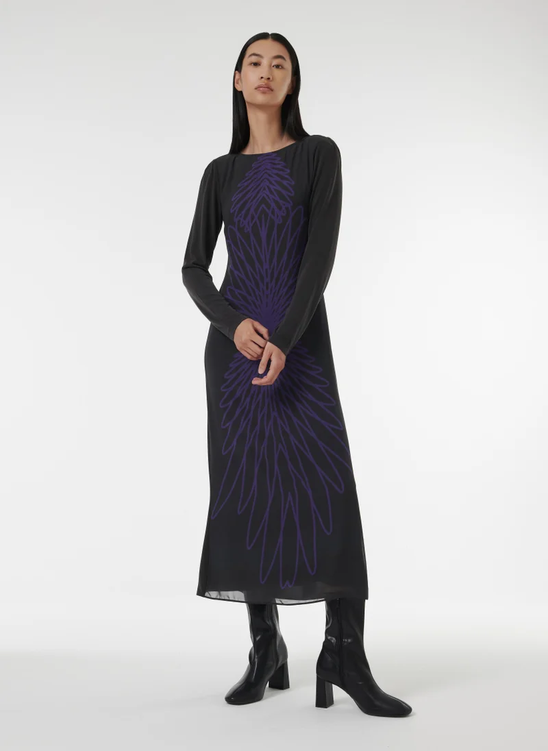 leem Abstract Print Dress