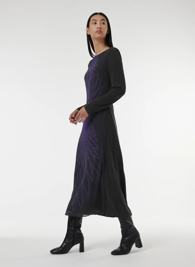 leem Abstract Print Dress