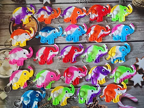 PSDFH 24 Packs Funny Present Unique Mini Elephant Assorted fidgets Bubble Toys for Kids Children Classroom Students Gifts from TeacherBirthday Party Favors - Image 5