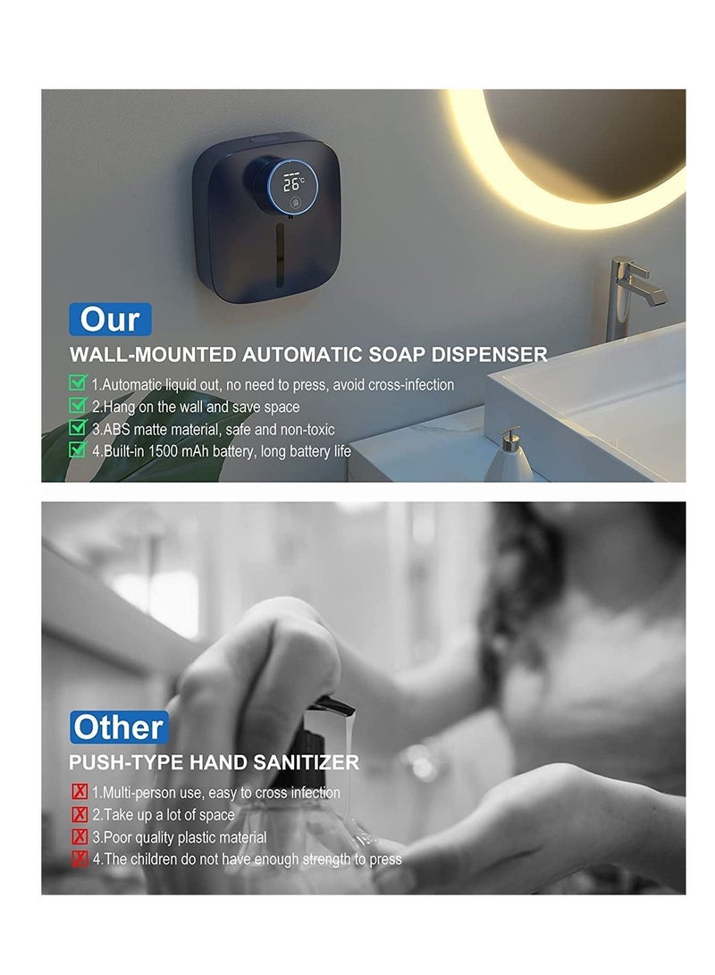 MT Automatic Foam Soap Dispenser 320 ml Non-Touch Hand Disinfectant Dispenser with Motion Sensor for Kitchen, Bathroom, Hotel Blue - Image 4