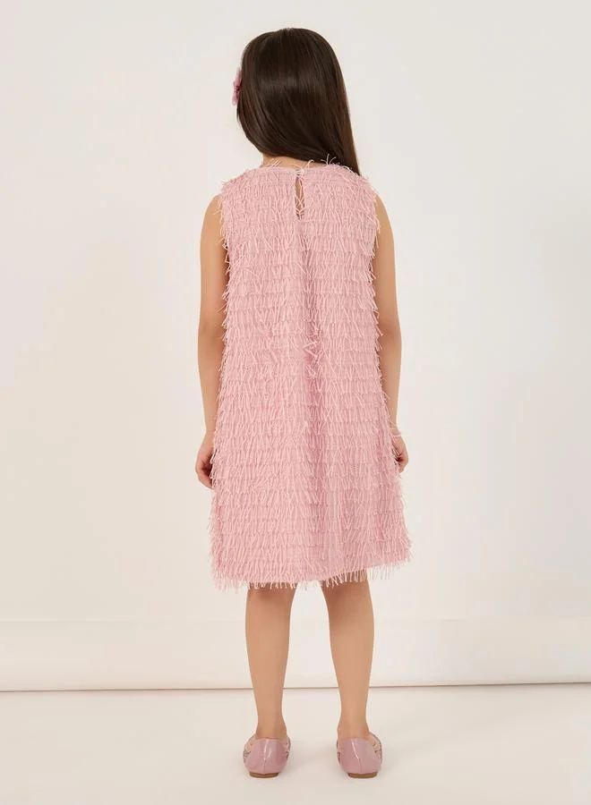 Styli Fringed Sleeveless Dress