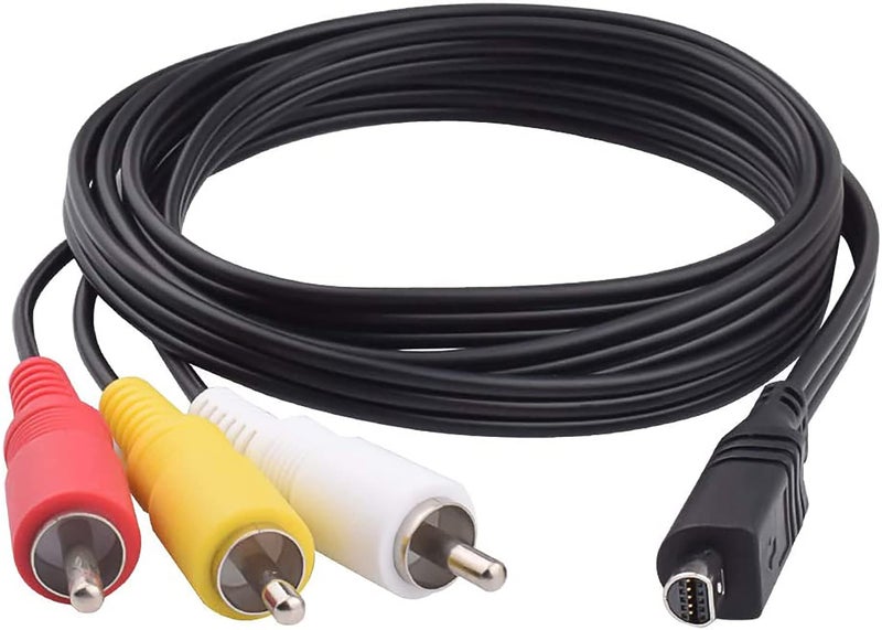 Tobysome Replacement Sony AV Cable for Handycam, VMC-15FS VMC-30FS 10Pin Audio Video Cable Cord Wire for Sony Handycam Camcorder Camera DCR-SR90/ DPP-EX50/ HDR-CX7/ HDR-FX7 and More Models (1.2m) - Image 1