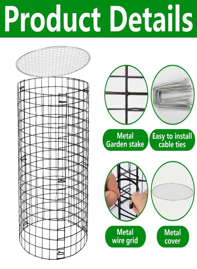 Adnee 8 Pack Wire Plant Protector with Cover-20" x 11" Detachable Metal Plant Protectors Mesh-Garden Plant Protectors for Flower Vegetable to Keep Animals Out - Image 3