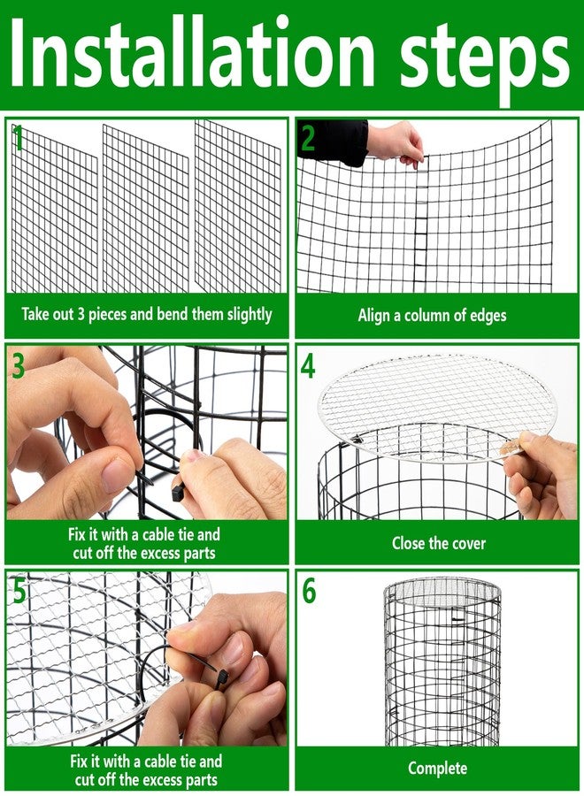 Adnee 8 Pack Wire Plant Protector with Cover-20" x 11" Detachable Metal Plant Protectors Mesh-Garden Plant Protectors for Flower Vegetable to Keep Animals Out - Image 4