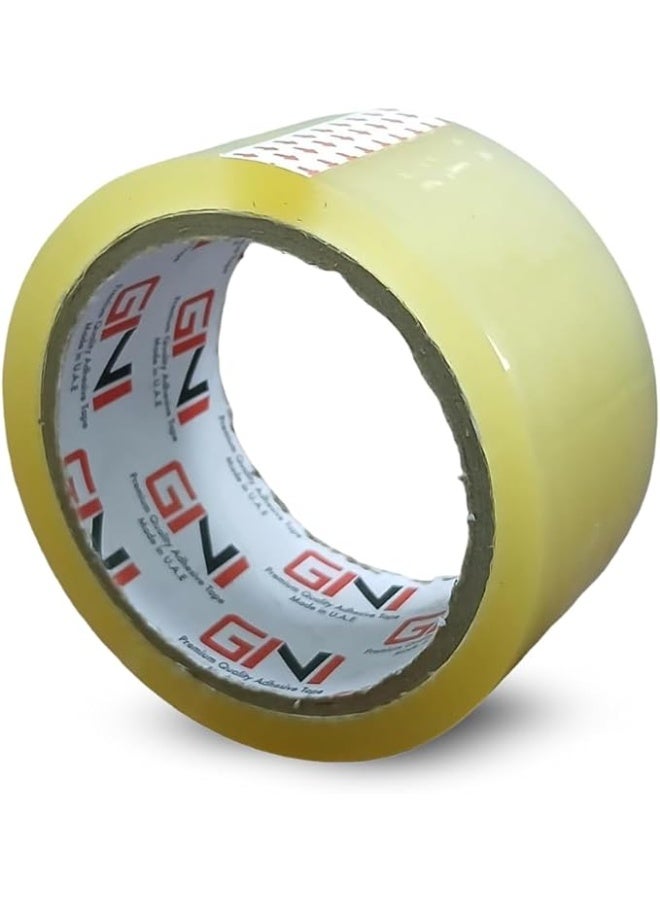 GINI Clear Packing Tape | 48mm x 50 yards Strong Heavy Duty Packaging Tape for Sealing Parcel Boxes, Moving Boxes Houses, Large Postal Bags, Office Supplies [1 Rolls] - Image 1