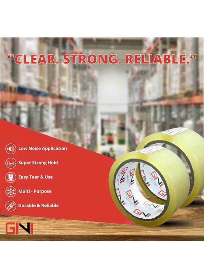 GINI Clear Packing Tape | 48mm x 50 yards Strong Heavy Duty Packaging Tape for Sealing Parcel Boxes, Moving Boxes Houses, Large Postal Bags, Office Supplies [1 Rolls] - Image 4