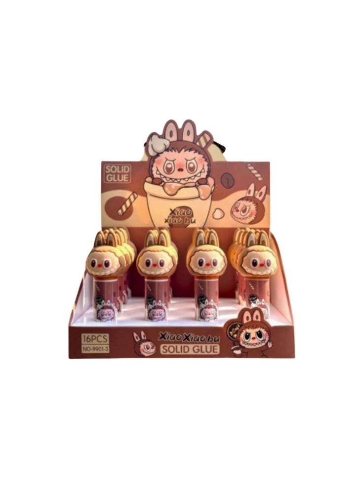 لابوبو عصا غراء لطيف بشخصية لابوبو  للمدرسية واعمال الفنية عبوتين - Image 2