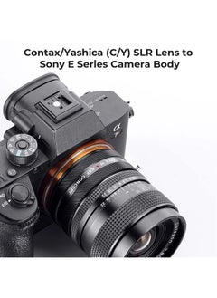 K&F Concept IV PRO C/Y-NEX Lens Mount Adapter Manual Focus Compatible with Contax/Yashica SLR Lens to Sony-E NEX Mount Camera Body with Matting Varnish Design  - Image 2
