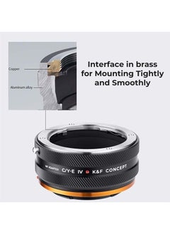 K&F Concept IV PRO C/Y-NEX Lens Mount Adapter Manual Focus Compatible with Contax/Yashica SLR Lens to Sony-E NEX Mount Camera Body with Matting Varnish Design  - Image 4