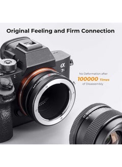 K&F Concept IV PRO C/Y-NEX Lens Mount Adapter Manual Focus Compatible with Contax/Yashica SLR Lens to Sony-E NEX Mount Camera Body with Matting Varnish Design  - Image 3