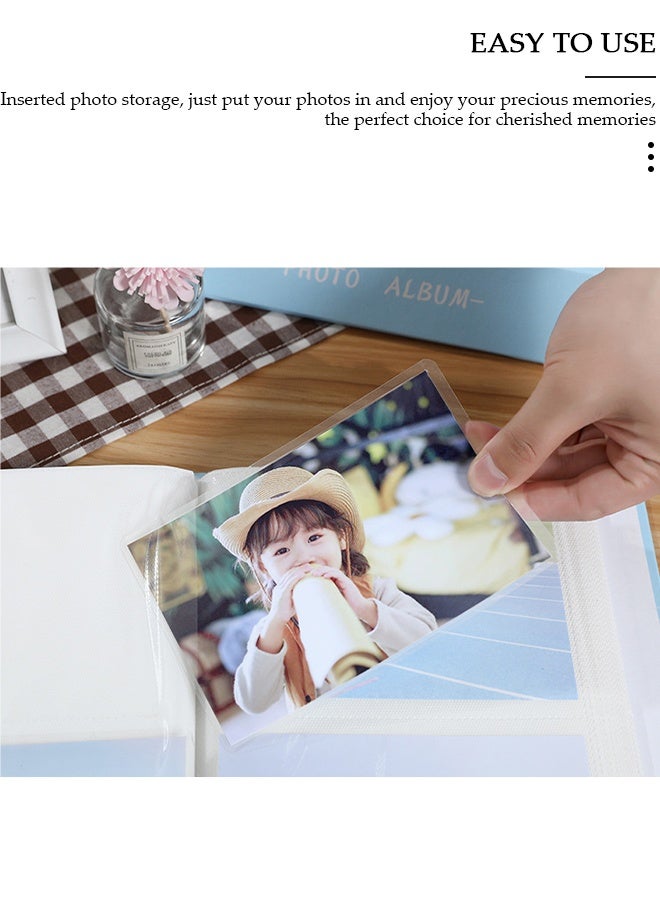 DUNISO ألبوم صور بختم 200 جيب لصور مقاس 6 بوصات، ألبوم صور محمول لحفلات الزفاف العائلية والأولاد والبنات - Image 5