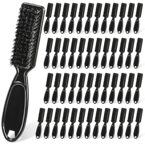 ZEAYEA 50 Pcs Blade Clipper Cleaning Brush Barber Blade Cleaning Brush Hair Styling Nylon Brush Tool for Trimmer Cleaning Clipper Manicure Salon Haircut Barbers Supplies Black
