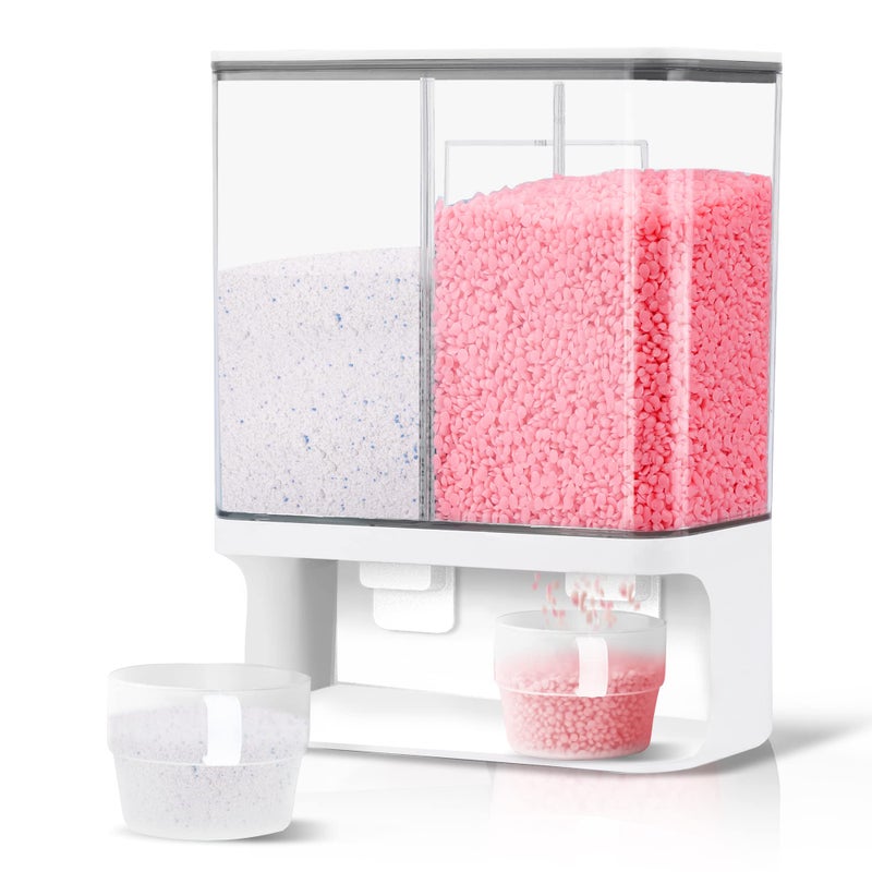 105 Oz Laundry Detergent Dispenser with Nail Wall Mounted Scent Booster Beads Container Softener Beads Storage Rice Dispenser Dry FoodSolid Grain Organizer