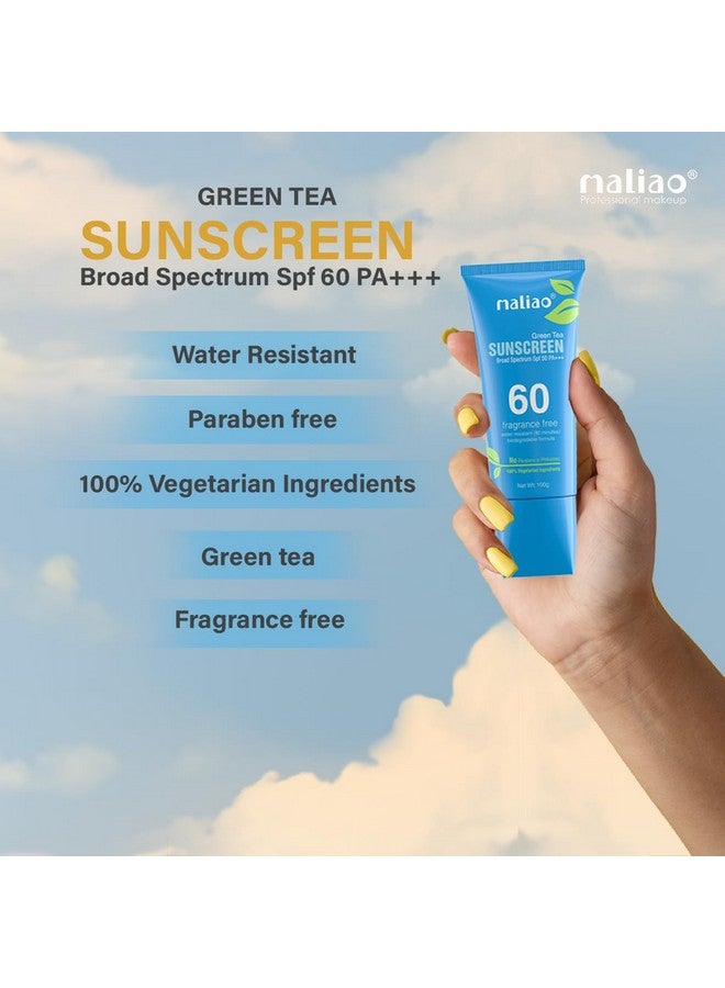 ماليو الشاي الأخضر، مقاوم للماء، خالٍ من البارابين والفثالات، واقي من الشمس واسع الطيف بعامل حماية من الشمس 60Pa+++، 100 جرام - Image 3