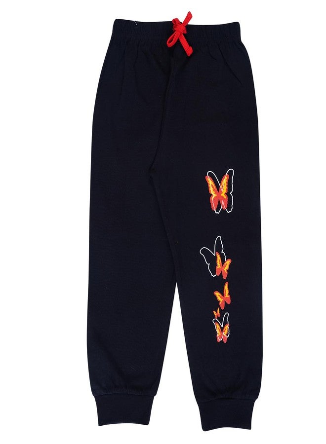 T2f Girl's Regular Fit Cotton Printed Ribbed Track Pants (Pack of 5) - Image 4