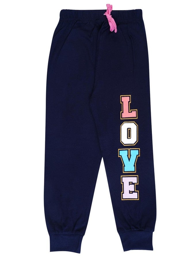 T2f Girl's Regular Fit Cotton Printed Ribbed Track Pants (Pack of 5) - Image 5