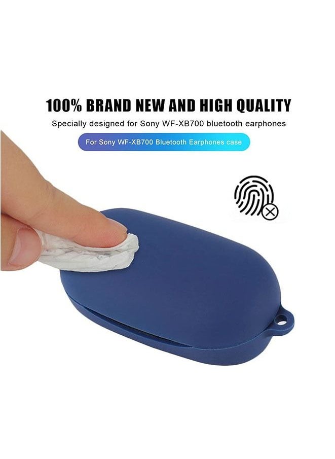 Generic - Silicone Case Compatible with Sony WF-XB700 with Keychain (Blue) - Image 1