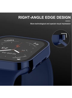 Generic 2 Pack Compatible for Apple Watch Series 7/8/9 45mm with Tempered Glass Screen Protector, Blue/Clear Ultra-Thin Durable Waterproof Protective Cover for iWatch  - Image 3