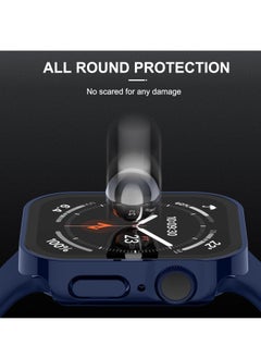Generic 2 Pack Compatible for Apple Watch Series 7/8/9 45mm with Tempered Glass Screen Protector, Blue/Clear Ultra-Thin Durable Waterproof Protective Cover for iWatch  - Image 4